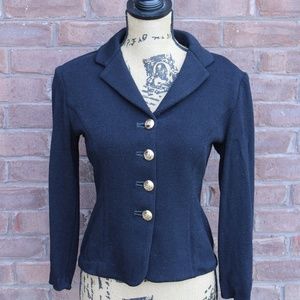 St John Basics Black Blazer Size 2